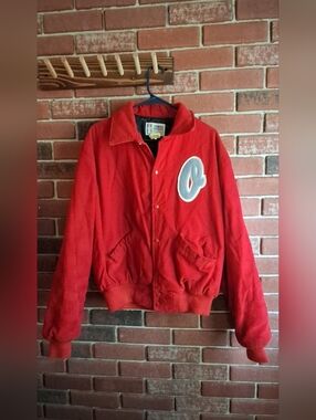 Red vintage Trophy Bomber jacket